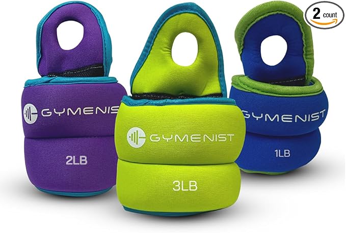 Pair of Wrist Weights With Hole for Thumb
