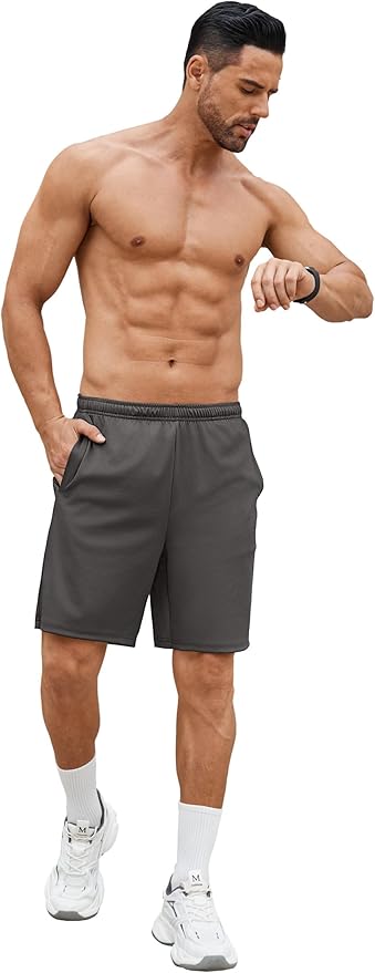 COOFANDY Men's Gym Workout Shorts 7 Inch Stretch Athletic Shorts Lightweight Running Training Short Pants with Pockets
