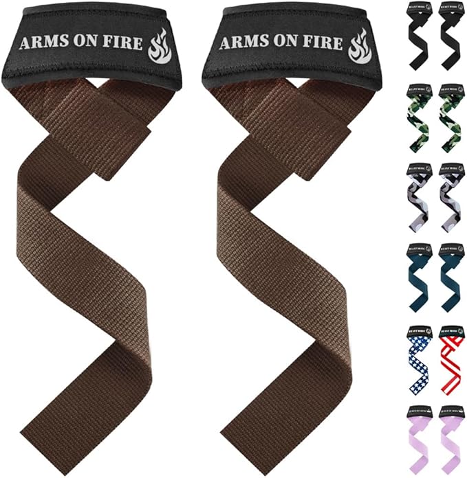 TECEUM Wrist Lifting Straps with Neoprene Padding Support β Heavy Duty Wrist Workout Straps For Men and Women β Ideal for Powerlifting, Strength Training, Bodybuilding