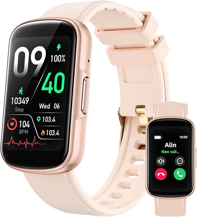 Parsonver Fitness Tracker Bundle with Round Smart Watch, 2-Pack