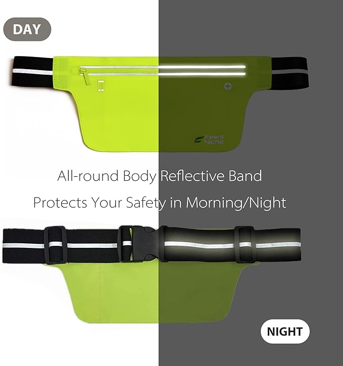 UltraSlim Fanny Waist Pack – Water Resistant Bag 24 to 43inch Waists, 6.7inch –