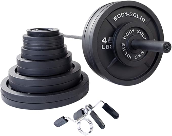 Body-Solid Cast Iron Olympic Weight Plate Set 2 Inch