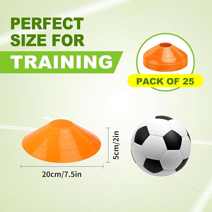 Ashsajkd(Set of 25 - Agility Soccer Cones