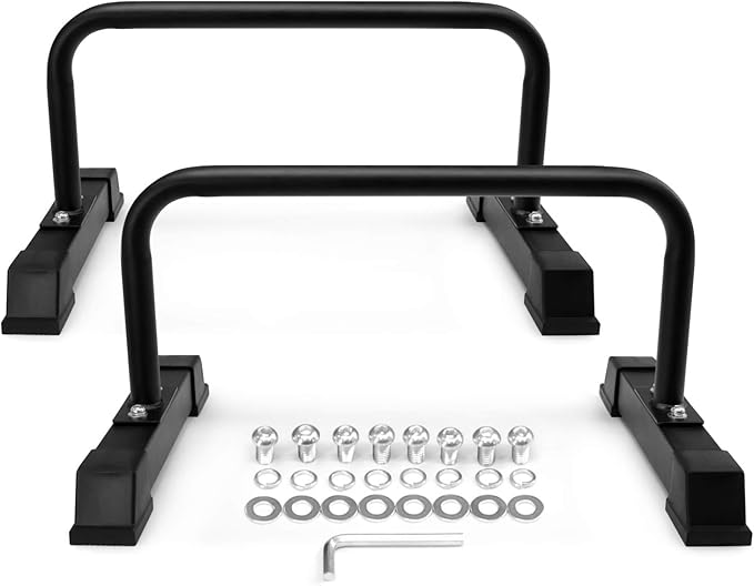 Yes4All Steel/Solid Wood Push Up Stand Parallel Bars