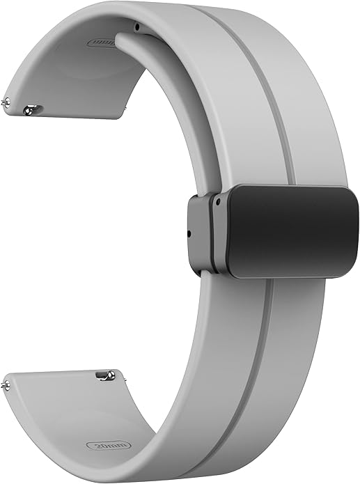 Compatible for FITVII Fitness Tracker Bands, 20mm, 22mm Soft Silicone Magnetic Buckle Sport Wristband Replacement Straps Compatible for FITVII HM57, HM78, HM68, HM21, H56, H86 Smart Watch Fitness Tracker