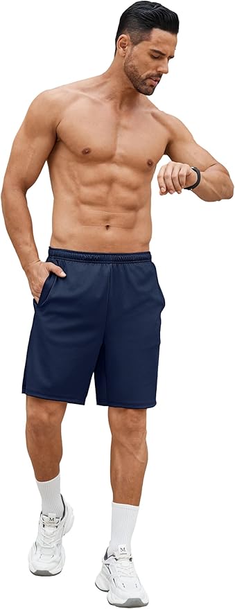 COOFANDY Men's Gym Workout Shorts 7 Inch Stretch Athletic Shorts Lightweight Running Training Short Pants with Pockets