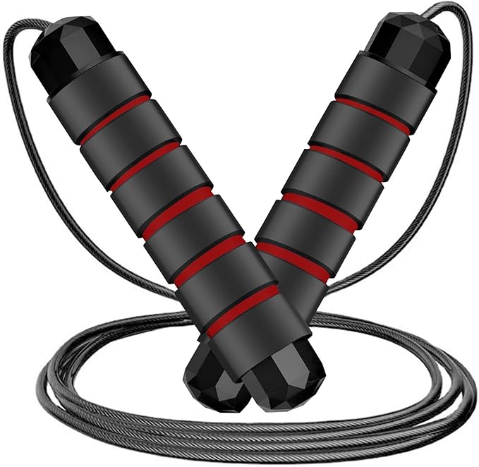 FITMYFAVO Jump Rope Cotton Adjustable Skipping Weighted jumprope
