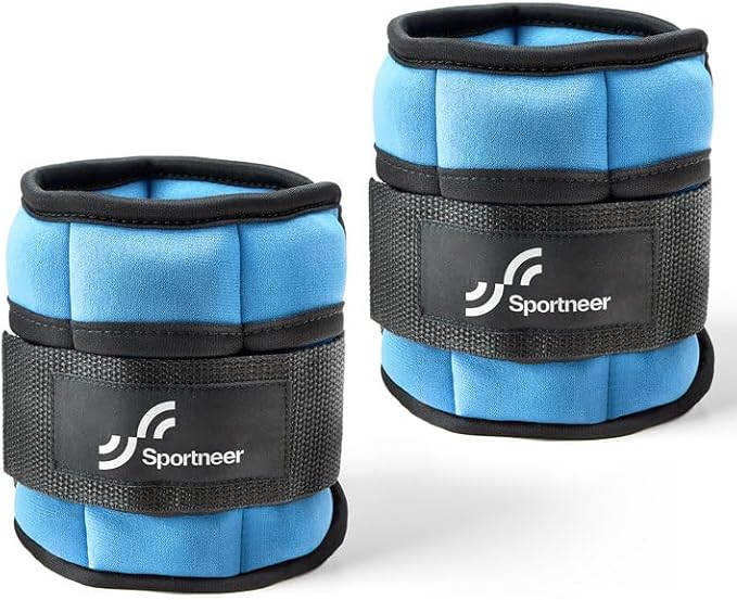 Sportneer Adjustable Ankle Weights 1 Pair 2 4 6 8 8 10 10 Lbs Jogging,1-5 lbs 1 Pair 2-10 lbs