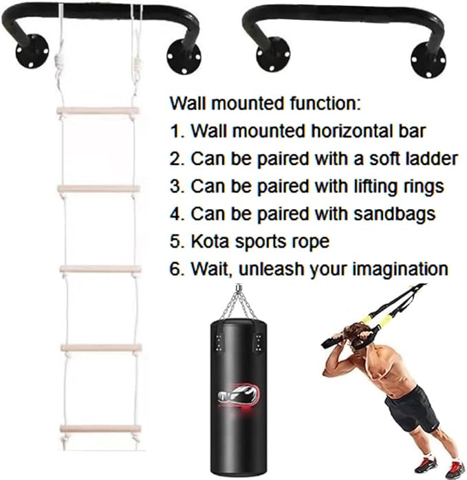 Wall mounted pull-up bar