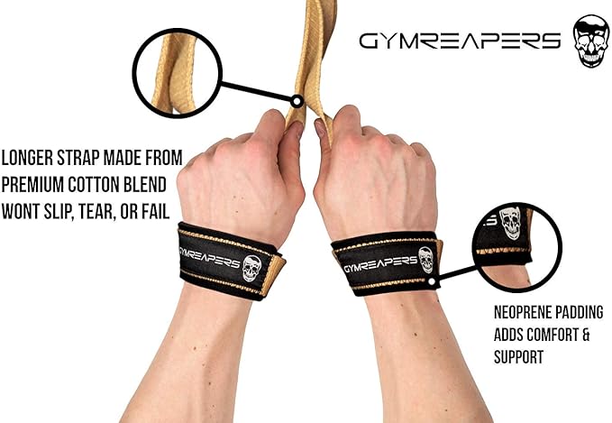 Gymreapers Lifting Wrist Straps for Weightlifting 18 inch