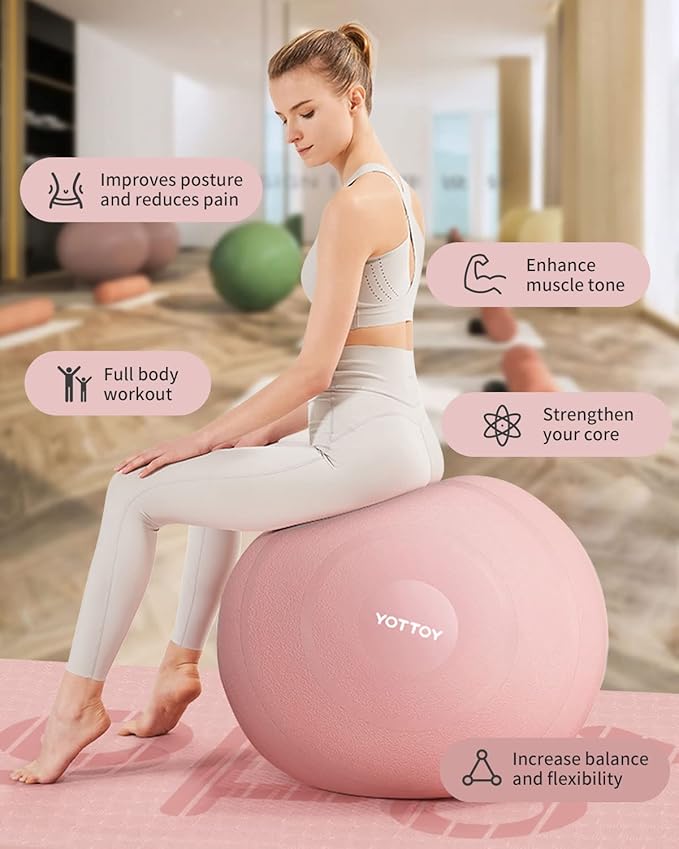 Anti-Burst Exercise Ball for Working Out