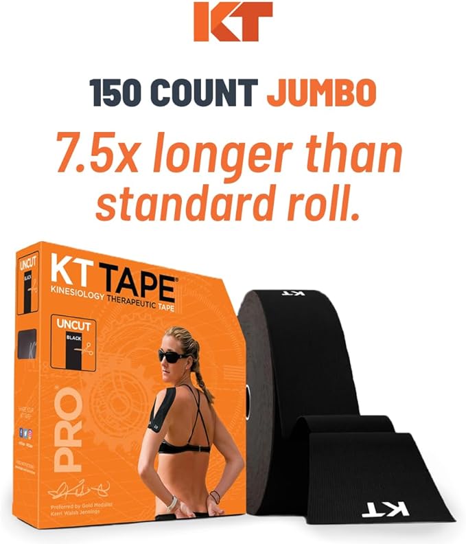 KT Tape, PRO Synthetic Kinesiology Athletic, 125' Uncut Roll, Stealth Beige