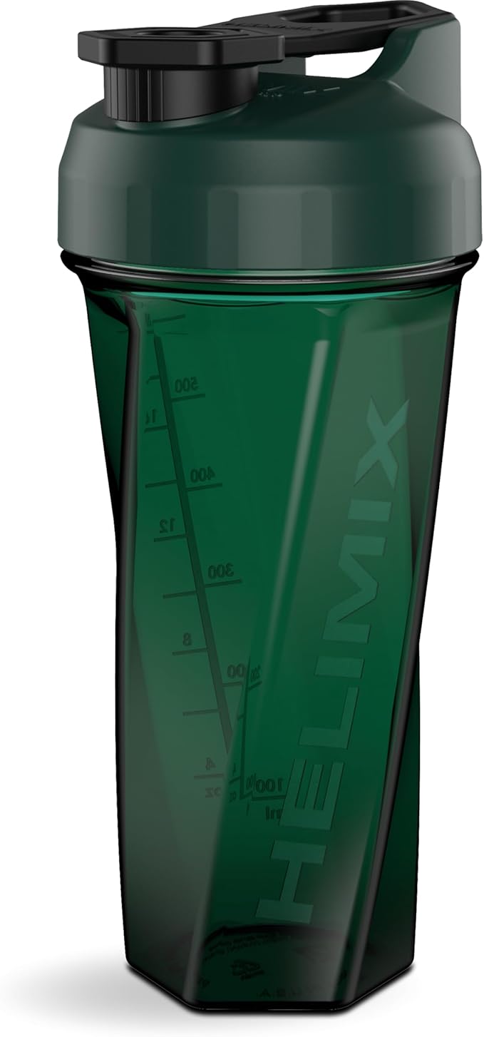 HELIMIX 2.0 Vortex Blender Shaker Bottle Holds upto 28oz | No Blending Ball or Whisk | USA Made | Portable Pre Workout Whey Protein Drink Shaker Cup | Mixes Cocktails Smoothies Shakes | Top Rack Safe