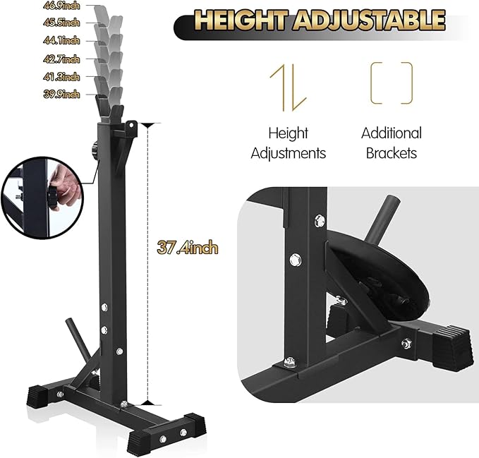 Bench Press, CANPA Olympic Weight Bench with Squat