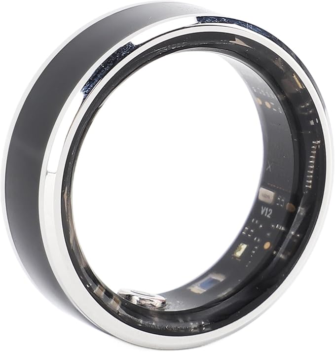 Fitness Smart Ring, Smart Health Ring, Sports Smart Ring Health Tracker for Women & Men, Continuously Records Sleep Quality, Heart Rate, Temperature, Blood Oxygen and Pedometer