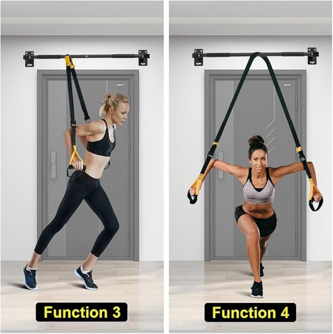 Doorway Pull up Bar Heavy Duty Wall Mount Chin Up Bars, Joist/Beam Pull Up Bar With Wood Mount and Wall Mount Screws