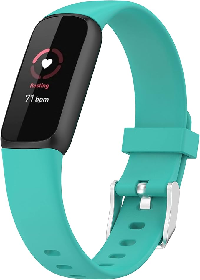 Fit for Fitbit Luxe Bands, Adjustable Soft Silicone Replacement Watch Band Straps Wristbands Bracelet Fit for Fitbit Luxe Fitness and Wellness Tracker for Women Men