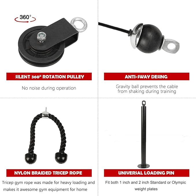 LAT Pull Down and Lift Weight Pulley System