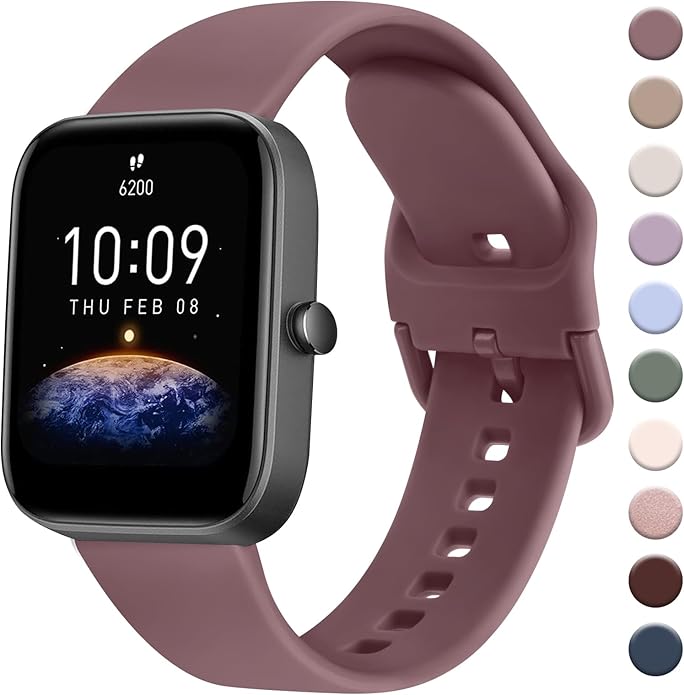 AK Band for Amazfit GTS 4 / GTS 4 Mini / GTS 3 / GTS 2 / GTS 2e / GTS 2 mini / GTS / GTR mini Bands, 20mm Soft Replacement Sport Strap for Amazfit Bip 3 / Bip 3 Pro / Bip U Pro / Bip / Bip Lite / Bip S / Bip S lite / Bip U Smart Watch Women Men