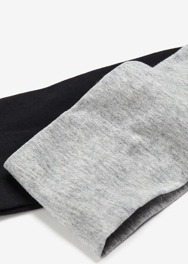 Tobeffect Headbands for Women Non Slip Trendy Womens Headbands 7PCS Elastic Hair Bands for Women's Hair Black Gray White Headbnd
