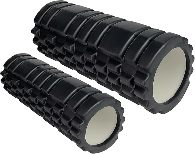 Foam Roller High Density Exercise Roller for Deep (2 Black)