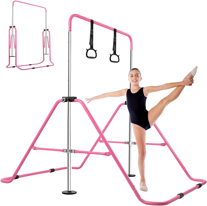 Gymnastics Bar for Home Expandable Adjustable Height Gymnastic