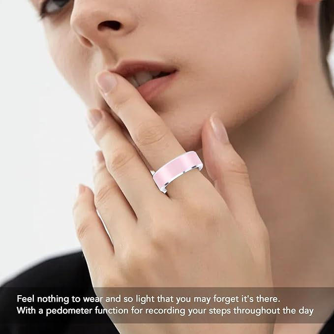 Smart Ring Health Tracker, Wearable Fitness Tracker Ring for Sleep Steps Calories, IP68 Waterproof Smart Ring for Men Women