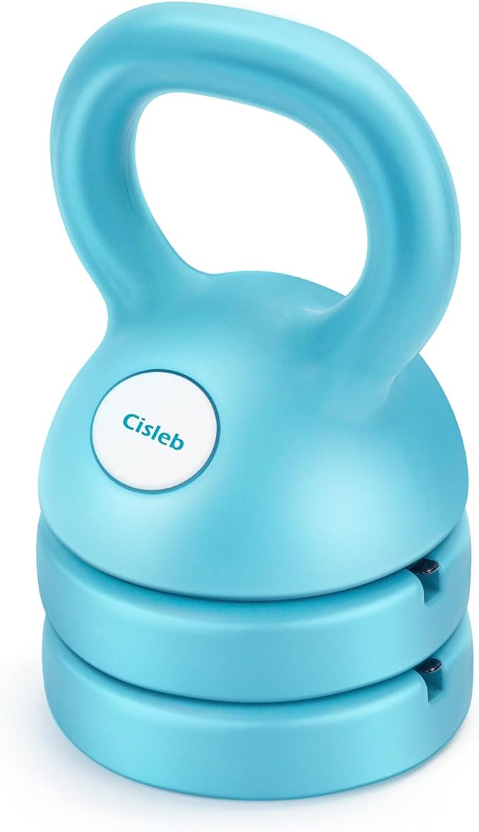 Adjustable Kettlebell Weight Set: 3-in-1 Kettlebells (5lbs 8lbs 12lbs) for Home Gym Full-Body Workout Strength Training Weight Loss | Good for Beginners