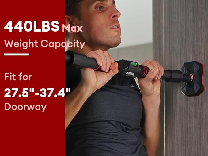 ONETWOFIT Pull Up Bar For Doorway 440Lbs