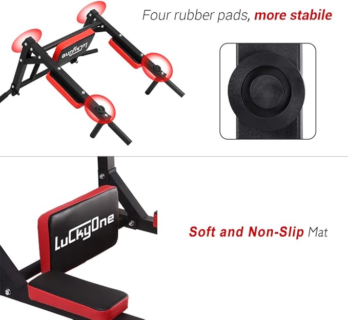 Luckyone Multifunctional Wall Mounted Pull Up Bar/Chin Up bar 440 Lbs
