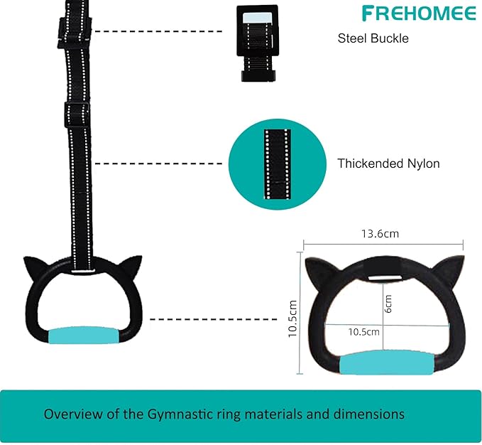 Professional Gymnastic Rings 440lbs/1600lbs,Home Fitness