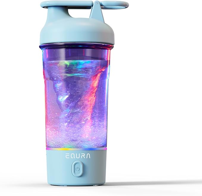 JOTER & LIBEAR Electric Shaker Bottle, Portable USB Rechargeable Protein Shake Mixer, Shaker Bottles for Protein Mixes and Meal Replacement Shakes, BPA Free, Waterproof, 25 oz (Blue)