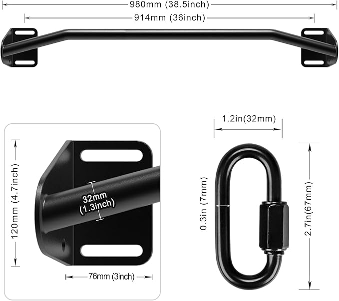 Kipika 36" Heavy Duty Wall Mounted Doorway Pull