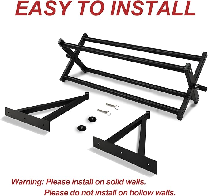 BESTHLS Wall Mounted Pull Up Bar and Dip Station 440 Lbs