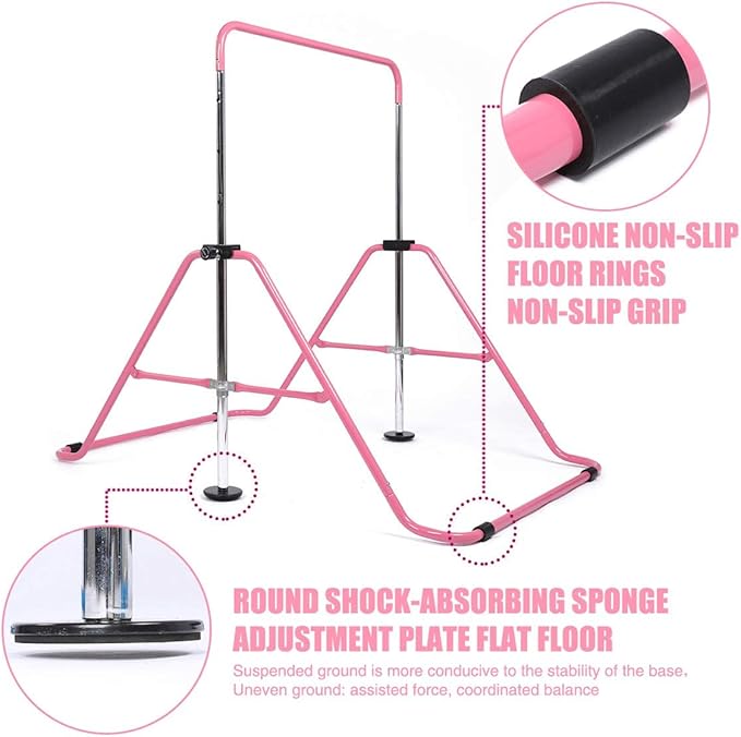 Kids Gymnastics Bar Gymnastic Equipment for Home Adjustable 3-7 Years