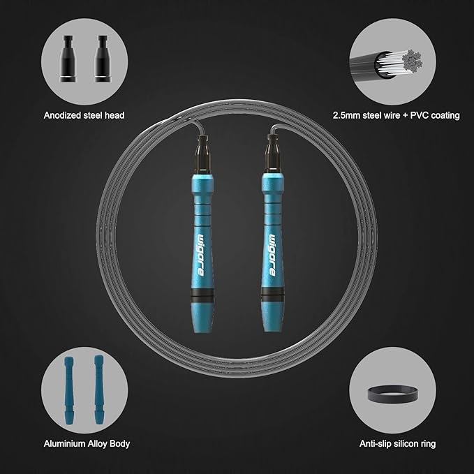 Jump Rope, Tangle free rapid speed jump ropes