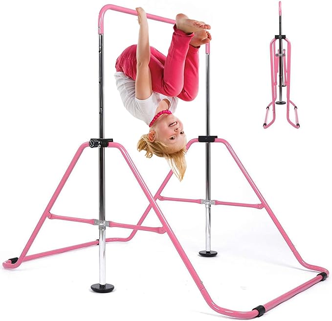 Kids Gymnastics Bar Gymnastic Equipment for Home Adjustable 3-7 Years