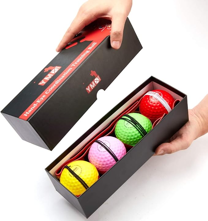 Ultimate Reflex Ball Set - 4 React Reflex Ball Plus 2 Adjustable Headband, Great for Reflex, Timing, Accuracy, Focus and Hand Eye Coordination Training for Boxing, MMA and Krav Mega