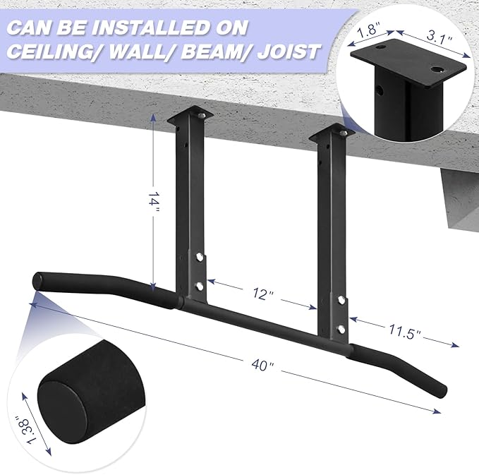 ATENTO Pull Up Bar 40'' Wide,