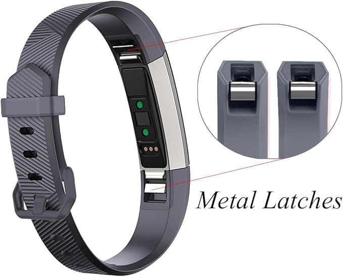 GEAK Bands Compatible with Fitbit Alta and Fitbit Alta HR, 3 Pack Soft Silicone Wristbands for Fitbit Alta HR Bands with Secure Metal Buckle for Men Women,Small Large