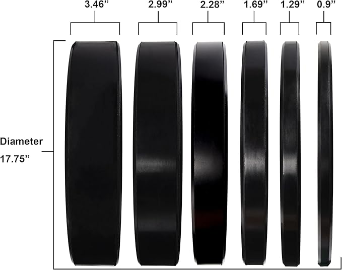 Signature Fitness 2" Olympic Bumper Plate Weight Plates 7FT Olympic