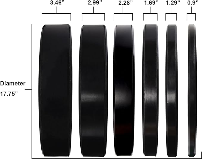 Signature Fitness 2" Olympic Bumper Plate Weight Plates 7FT Olympic