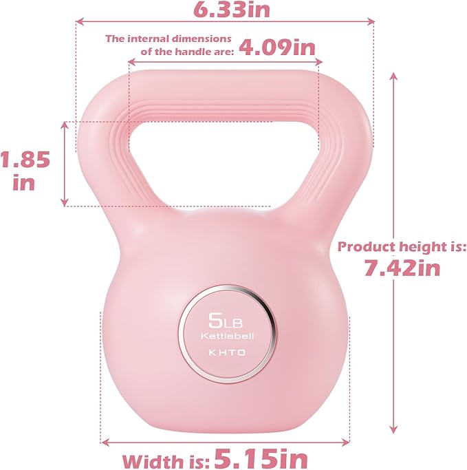 KHTO Kettlebells Fitness Exercise-Pink Strength Training Kettlebell Sets