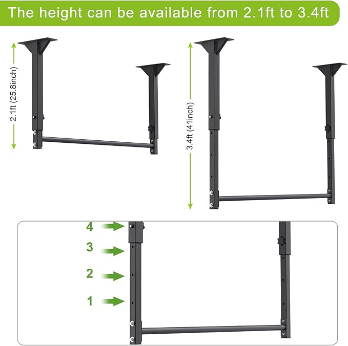 Kipika 48" Ceiling Mounted Pull Up Bar