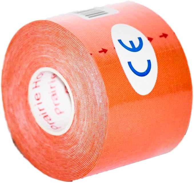 PreCut Kinesiology Tape Sport Pro (20 Pre Cut 10 Inch Strips per Roll) Athletic Recovery Muscle Support Physio TheWrapeutic Aid (Orange) (Single Roll)