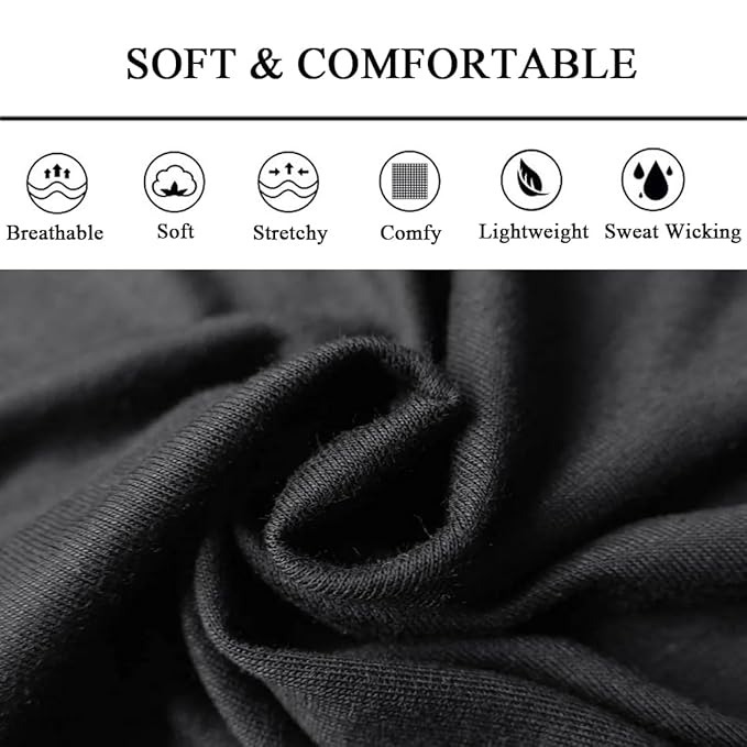 Wide Headbands For Women Stretch Headband Boho Head Bands Women's Hair Band Turban Workout Hairband Accessories Black Gray 6 Pack