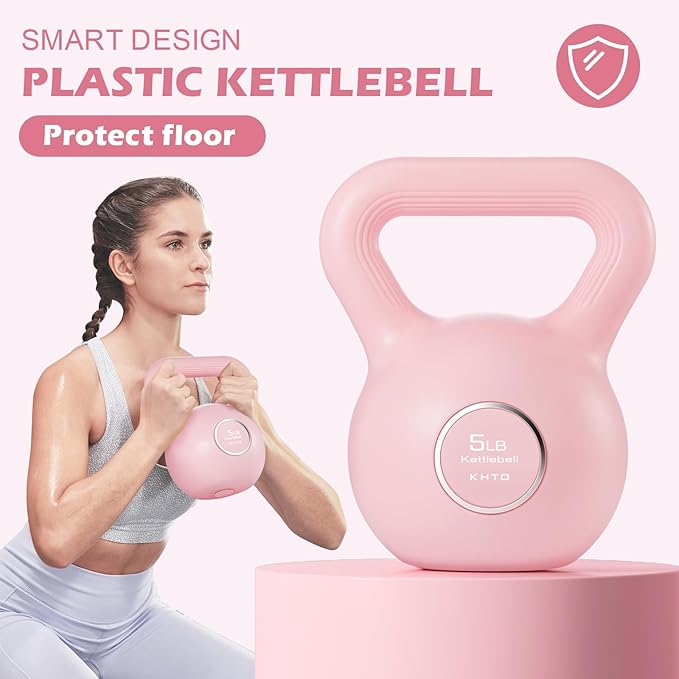 KHTO Kettlebells Fitness Exercise-Pink Strength Training Kettlebell Sets