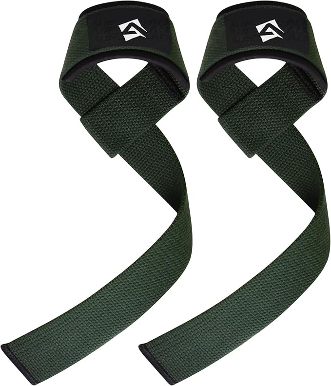 Lifting Wrist Straps for Weightlifting, Powerlifting & Deadlifts – 23” Neoprene Padded Cotton Straps for Strength Training & Gym Workouts - Maximum Grip Support for Men & Women