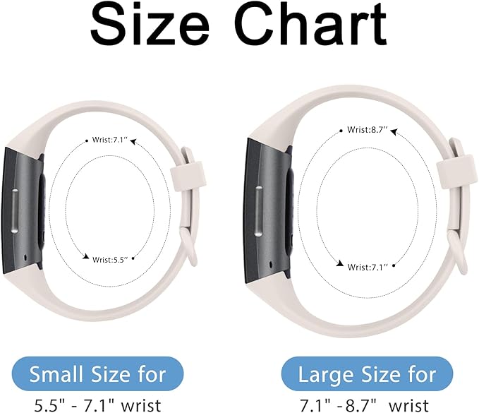 PACK 3 Silicone Bands for Fitbit Charge 4 / Fitbit Charge 3 / Charge 3 SE Replacement Bands for Women Men Small Large (SmokeViolet+Cactus+Starlight, Large: for 7.1"-8.7"wrists)