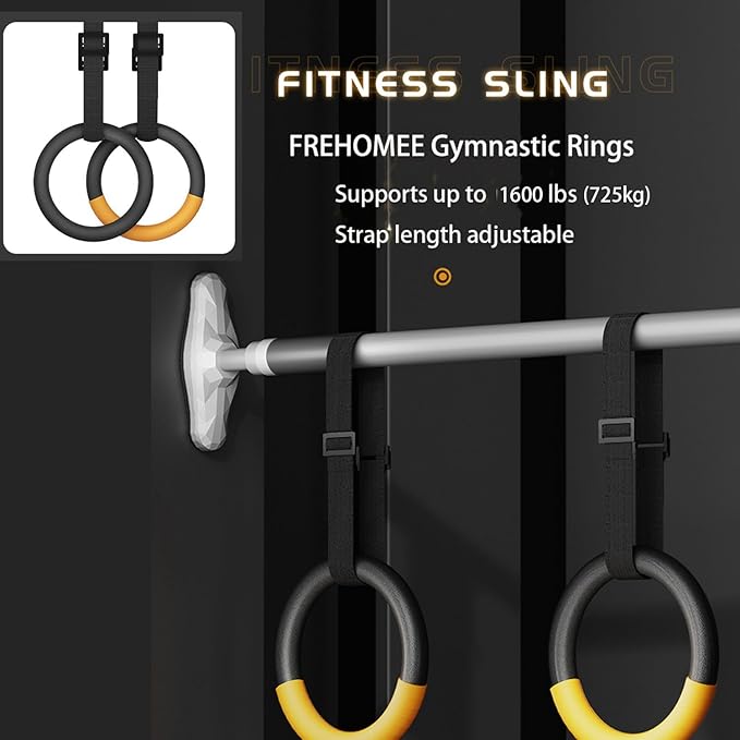 Professional Gymnastic Rings 440lbs/1600lbs,Home Fitness